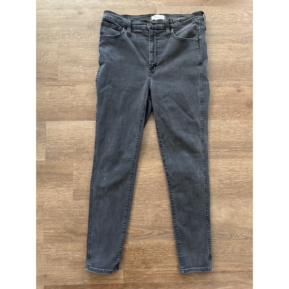 Madewell Jeans Womens Size 31 -‎ 10" High Rise Skinny Black Denim